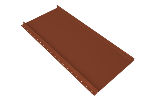 Кликфальц mini Grand Line 0,5 Satin Matt TX с пленкой на замках RAL 8004 терракота