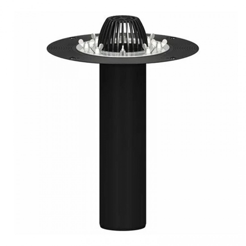 Воронка с обжимным фланцем и листоуловителем 110х600 мм, шт