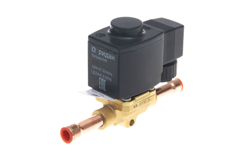 Ридан EVR 6 032L1212R — Клапан электромагнитный переменного тока НЗ, DN6, присоединительные патрубки 10 мм, под пайку ODF