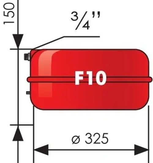 Расширительный бак Джилекс 10F 3 бар 7710
