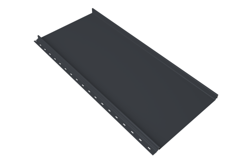 Кликфальц mini Grand Line 0,5 GreenCoat Pural BT, matt с пленкой на замках RR 23 темно-серый (RAL 7024 мокрый асфальт)