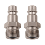 Ниппель универсальный быстросъемный ("папа") 3/8, внешняя резьба, 2 шт, Stels