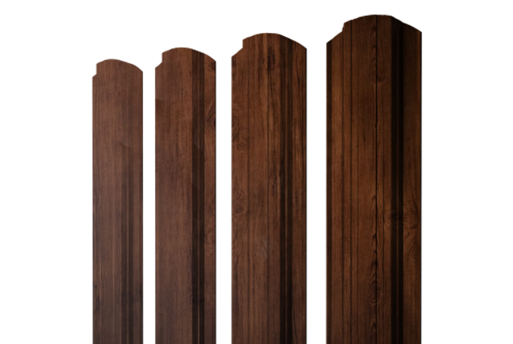 Штакетник Прямоугольный фигурный 0,4 Print Premium Cherry Wood Fresh TwinColor