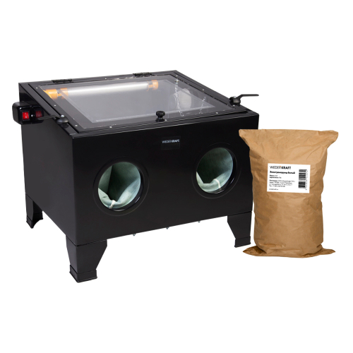 WDK-82090K Камера пескоструйная 90л в комплекте с электрокорундом WDK-KR6 20кг