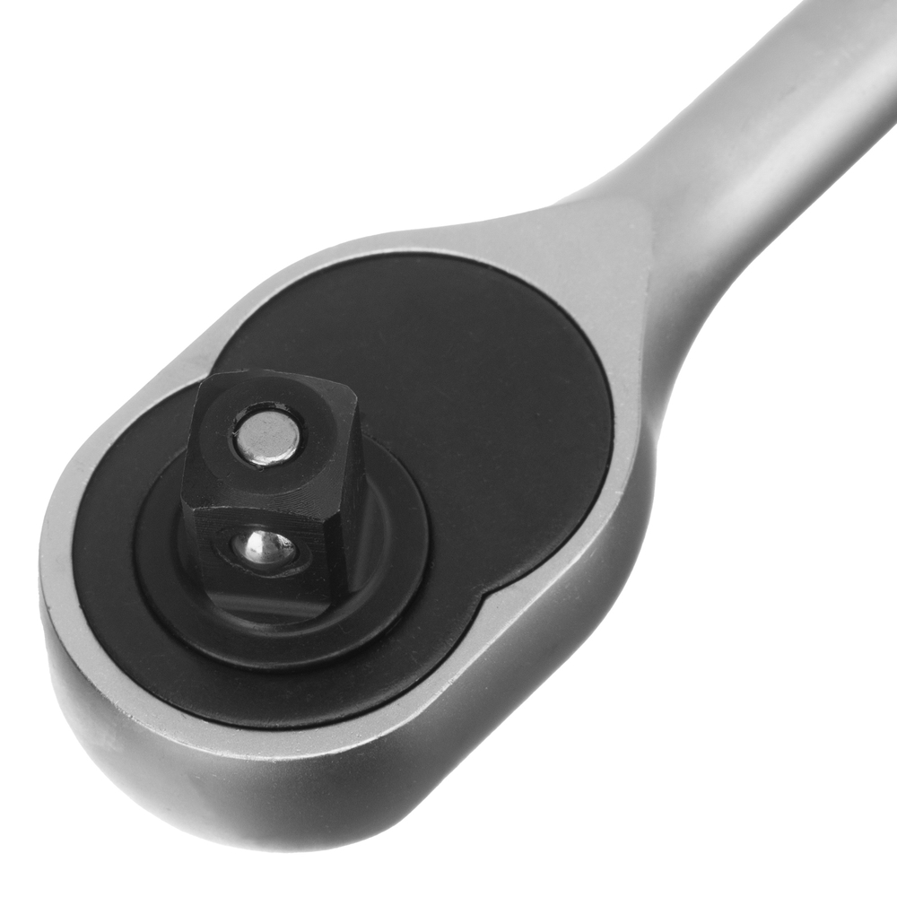 Ключ-трещотка 1/2", CrV, 72 зуба, с быстрым сбросом, матовый хром Stels