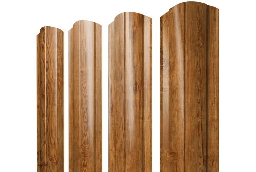 Штакетник Круглый фигурный 0,45 Print-Double Elite Golden Wood