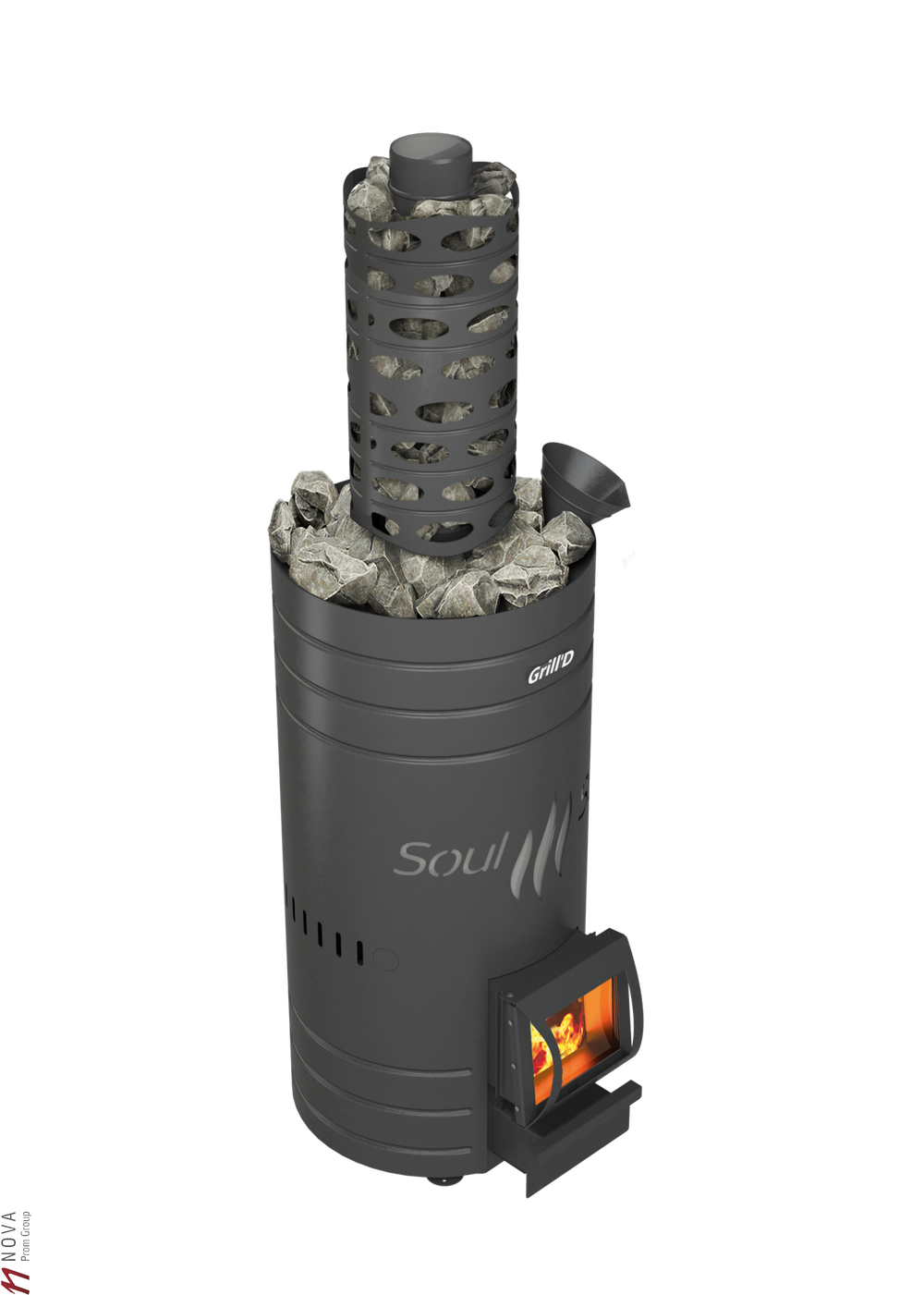 Каменка натрубная Grill'D Bochka