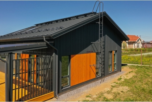 Кликфальц Grand Line 0,45 Drap с пленкой на замках RAL 7016 антрацитово-серый