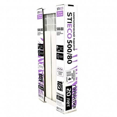 Биметаллический радиатор STI ECO RUS BM 500/80 4 сек.