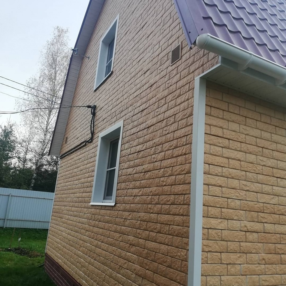 Сайдинг LUX под камень, Bergart, пекан