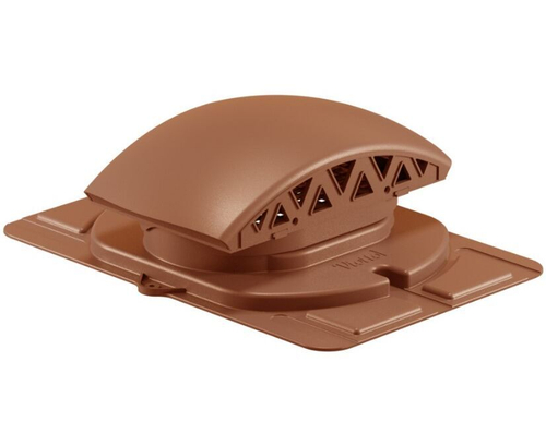 Вентилятор подкровельного пространства с универсальным проходным элементом, черепаха 460/352/145 кирпичный RAL 8004