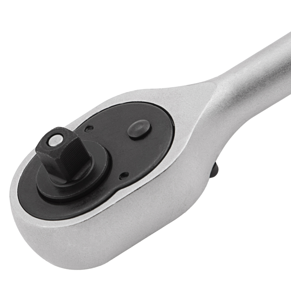 Ключ-трещотка 1/4", CrV, 72 зуба, с быстрым сбросом, матовый хром Stels