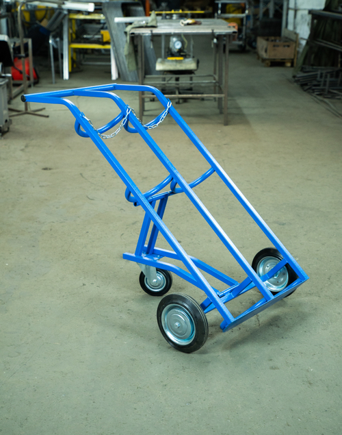 Тележка для газовых баллонов TOR ГБ-2, 2 баллона (250 литые колеса + 160 поворотное)