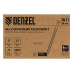 Гвозди для пнев. нейлера (крашен.) длина - 50 мм, диам. - 2,9 мм, 2000 шт. Denzel