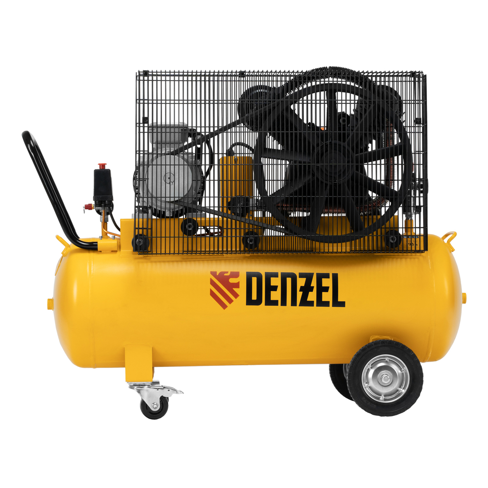 Компрессор воздушный рем. привод BCV 4000-T/100, 4,0 кВт, 100 литров, 690 л/мин Denzel