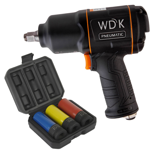 Пневматический ударный гайковерт с ударными головками WDK-20440HD