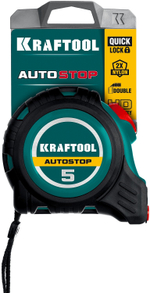 Рулетка строительная 5 м х 19 мм AutoStop KRAFTOOL 3412-5-19