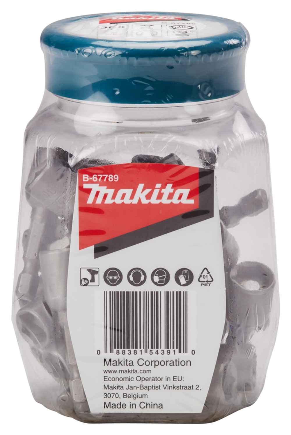 Магнитная насадка для кровельных саморезов (банка), 10х50, E-form, 1/4, 30 шт Makita B-67789