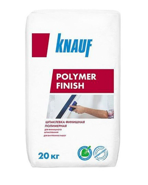 Шпаклевка полимерная Knauf Полимер-Финиш финишная, слой 0,2-4 мм, 20 кг, шт