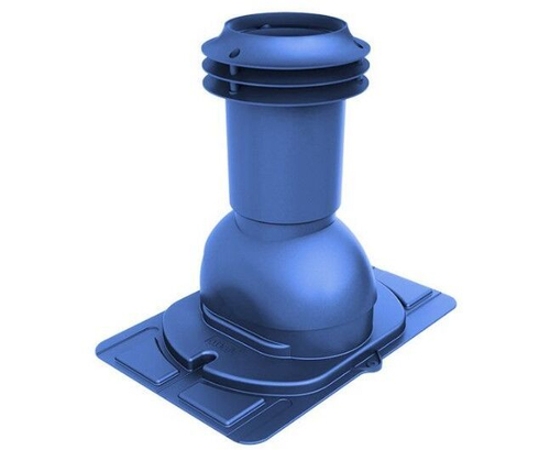 Выход вентиляции канализации с универсальным проходным элементом 460\334\445 синий RAL 5005