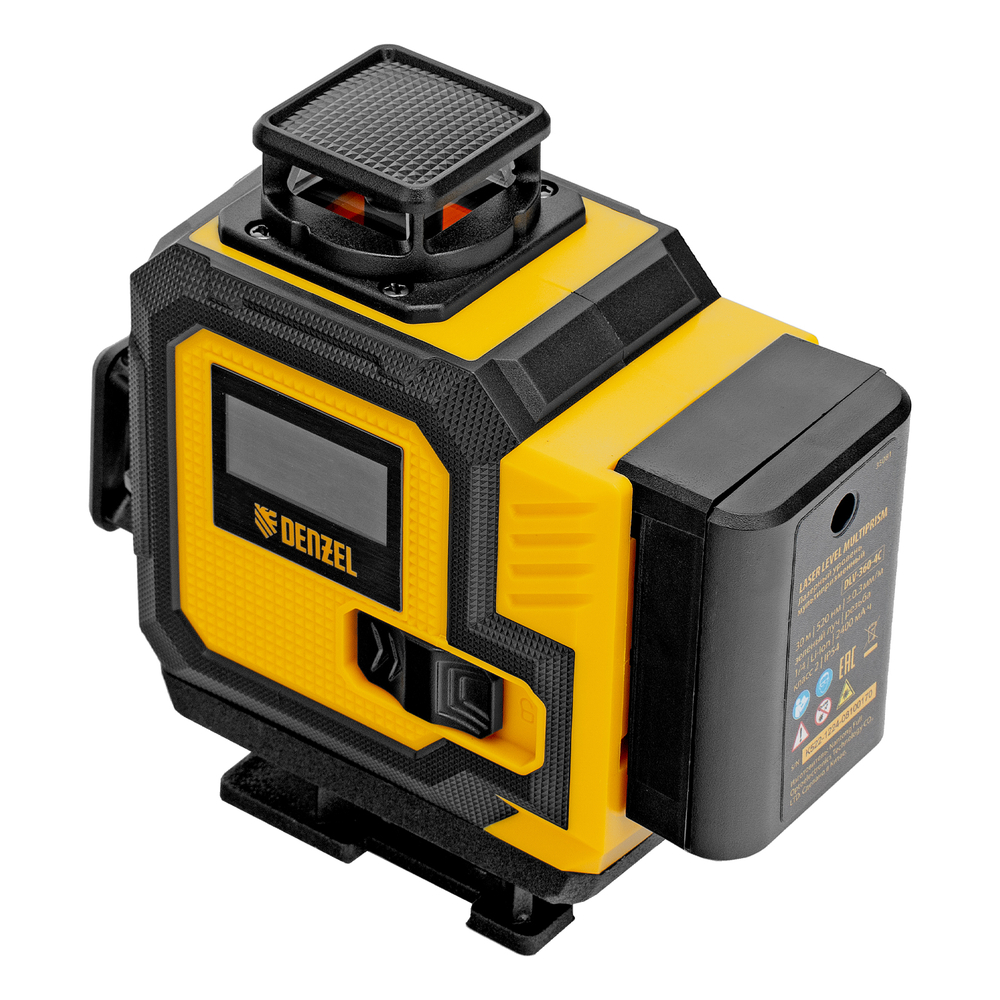 Лазерный уровень мультипризменный DLV-360-4C, 30 м, зеленый луч, Li-Ion 2,4 Aч, кейс// Denzel