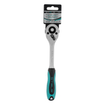 Ключ-трещотка 3/8", CrV, 72 зуба, с быстрым сбросом, матовый хром Stels