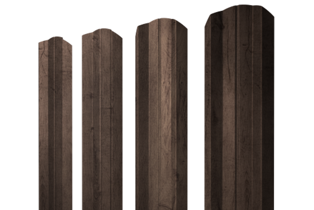 Штакетник М-образный А фигурный 0,45 Print Premium Almond Wood Fresh