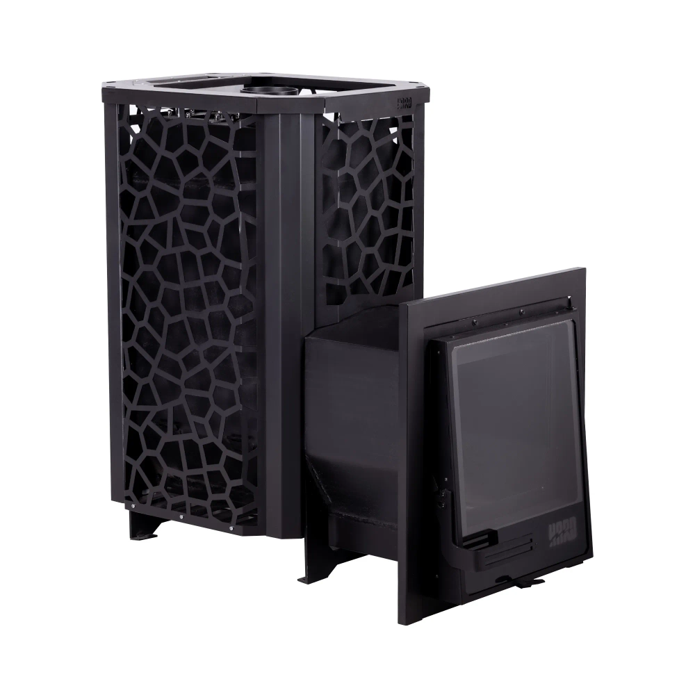 Печь для бани Сталь-Мастер HARD 30L Саванна Панорама 2025 со стеклом закрытая каменка дровяная