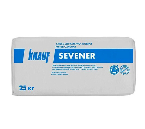 Штукатурно-клеевая смесь Knauf Севенер для приклеивания и армирования теплоизоляции 25 кг, шт