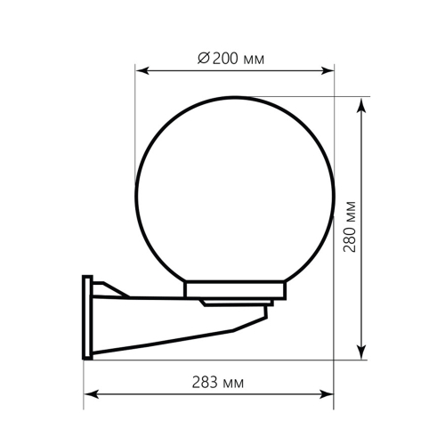 Светильник садово-парковый Feron НБУ 01-60-201 шар ПМАА E27 230V, молочно-белый 11581