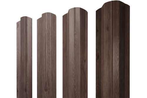 Штакетник М-образный В фигурный 0,45 Print Elite White Wood TwinColor