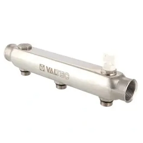 Коллектор распределительный проходной 6 отводов 1"в/в x ½"н Valtec VTc.510.SS.060406