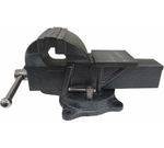 Слесарные тиски GRIFF 75 мм, серия PRO, поворотные, стальные губки, с наковальней 5кг g164022