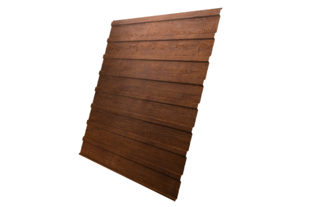 Профнастил C10A 0,45 Print Premium Golden Wood Fresh TwinColor