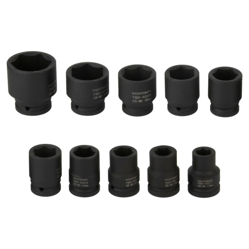 WDK-760 Набор ударных головок 3/4" 10 пр., 17-46 мм.