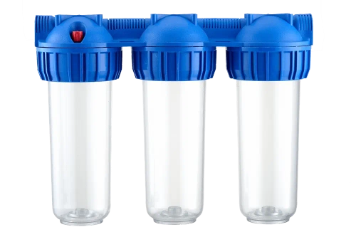 Колба Slim Line 10" CFC-10K-2 (резьба ¾”) без картриджа (прозрачная тройная)