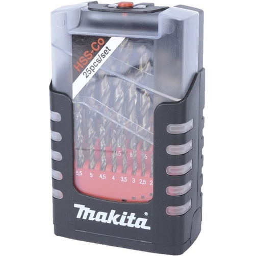 Набор свёрл по металлу HSS-Co, 1-13 мм, 25 шт Makita D-50479