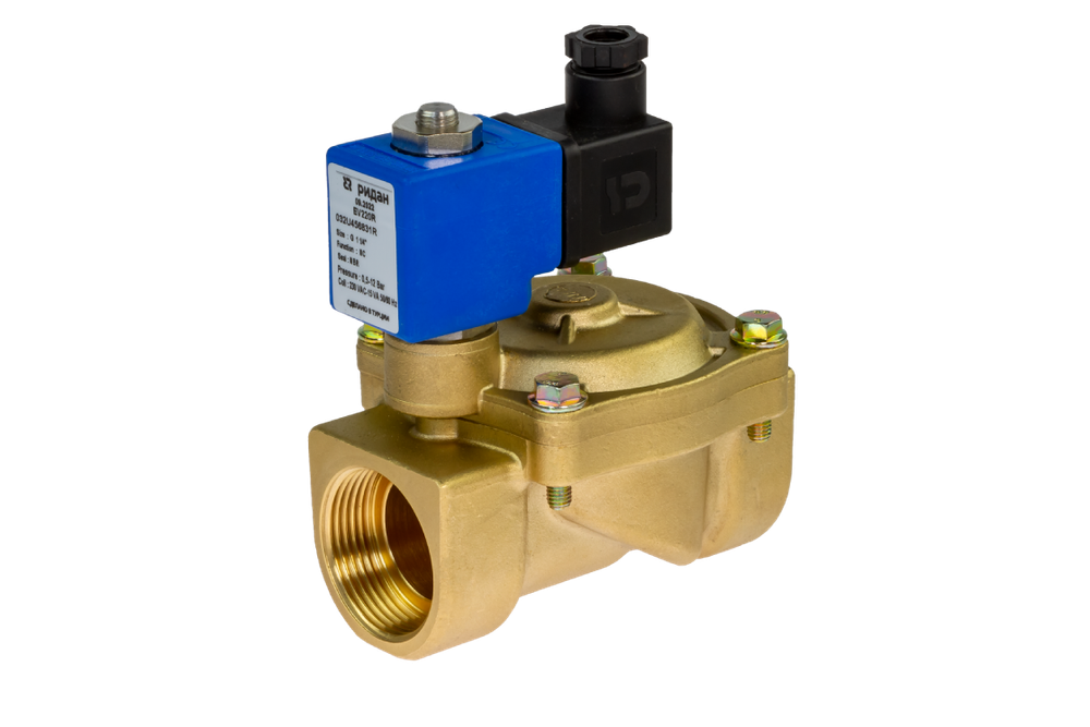 Ридан 032U453402R — Клапан электромагнитный EV220R, присоединение G1, материал уплотнения NBR, нормально закрытый, перепад давления 0,5…16 бар, с катушкой 24В постоянного тока