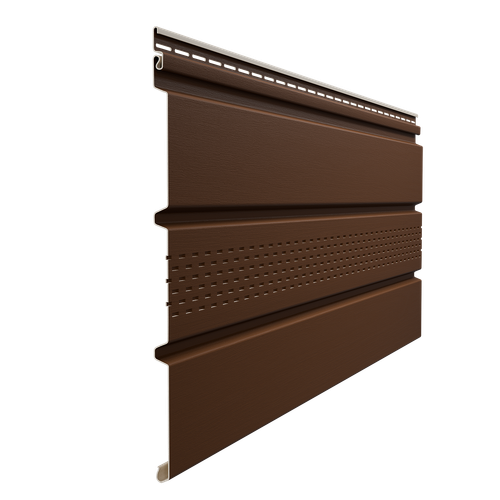 Софит Premium, T4 с центральной перфорацией, каштан