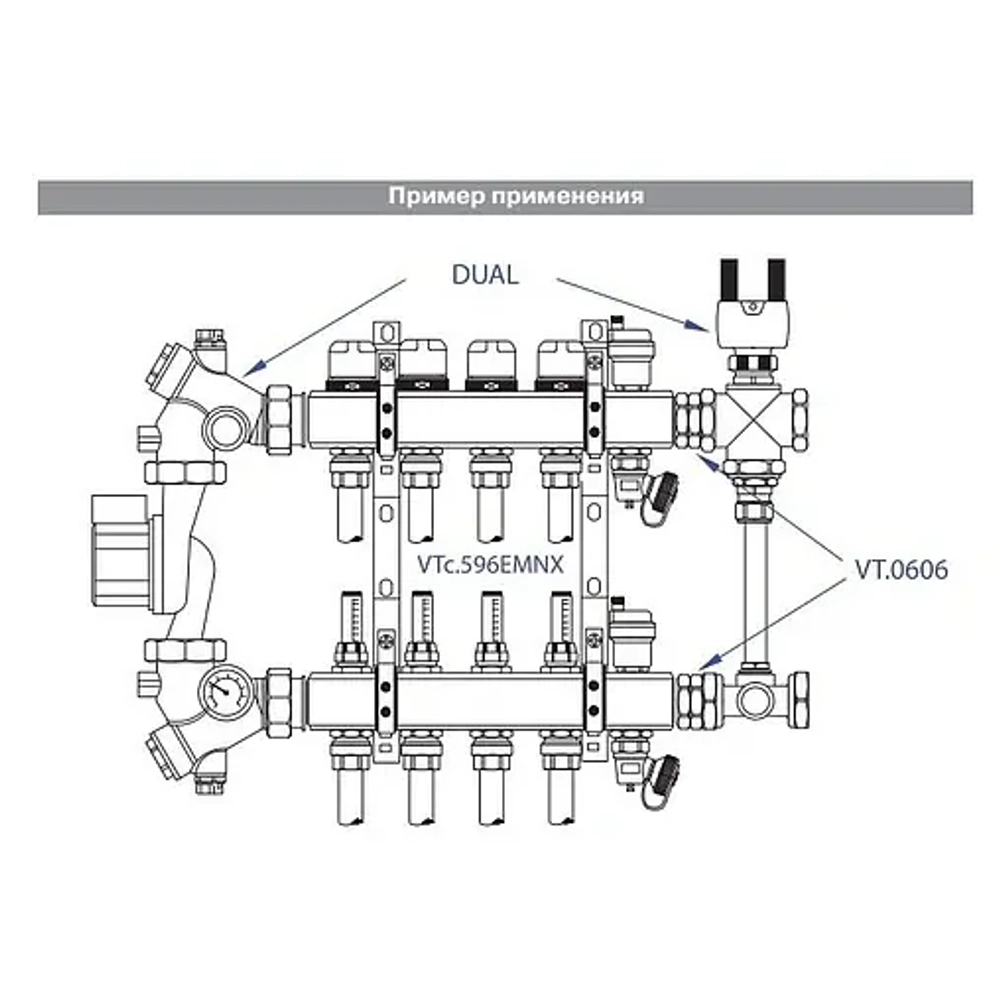 Ниппель сдвоенный 1"н x 1"н Valtec VT.0606.0.06