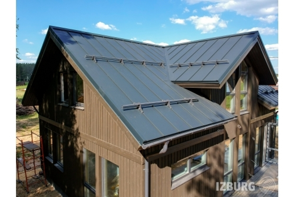 Кликфальц Grand Line 0,5 Rooftop Бархат с пленкой на замках RAL 7016 антрацитово-серый