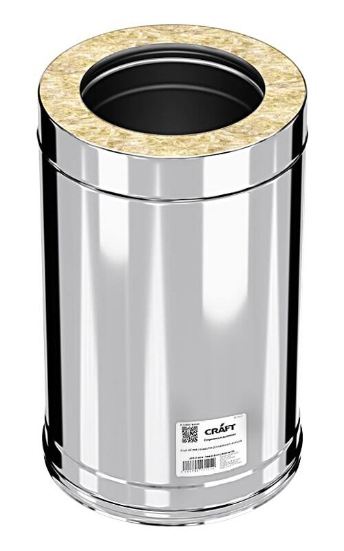 Дымоход Craft утепленный нержавеющий (316/0,5/304/0,5) ф150/250 L=0,5м по воде