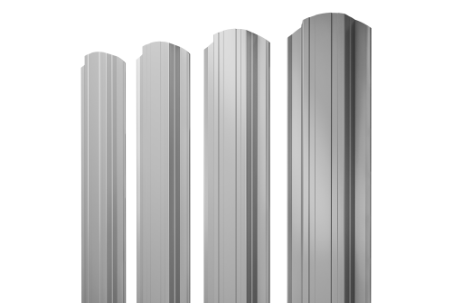 Штакетник Прямоугольный фигурный 0,5 PE RAL 7004 сигнальный серый
