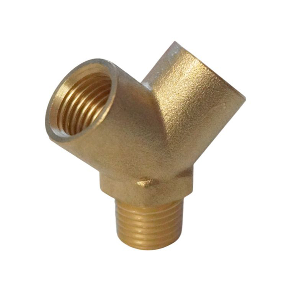 WDK-20FM Фитинг Y - образный, резьба 1/4" PT, F-F-M (внутренний/внутренний/внешний), латунь