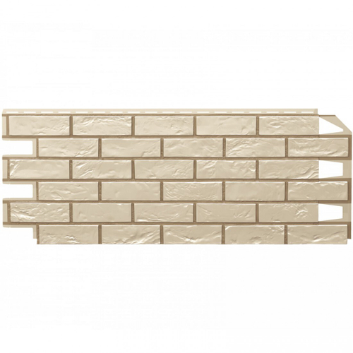 Панель фасадная ТехноНиколь Оптима Кирпич слоновая кость 1128х441 мм (0,42 м2), 10 шт/упак