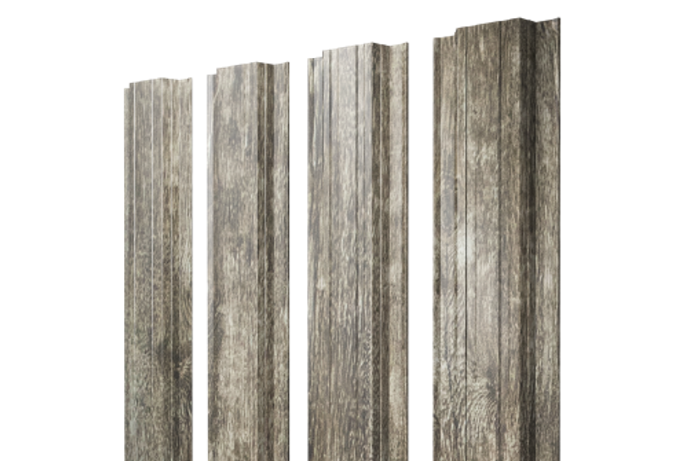Штакетник Прямоугольный с прямым резом 0,45 Print Elite Nordic Wood TwinColor