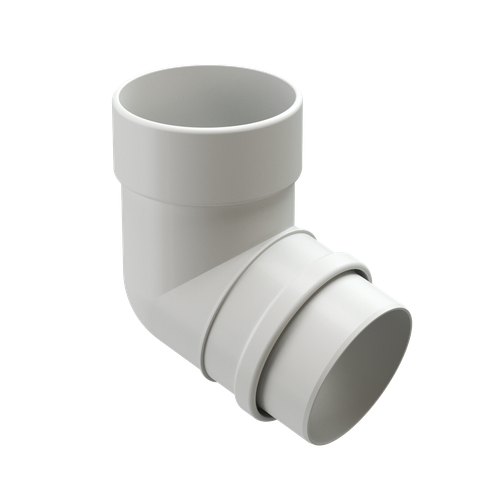 Колено 72˚ для водосточной трубы LUX, пломбир