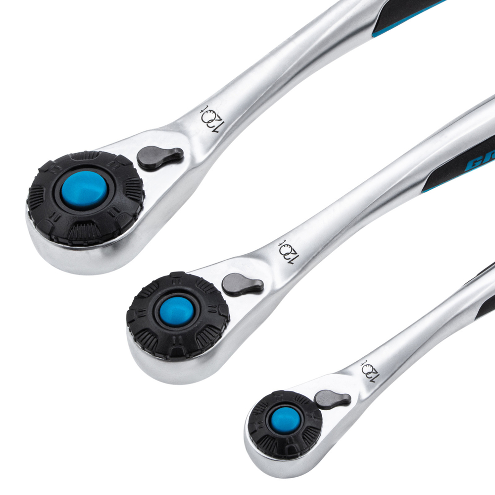 Набор инструментов, 1/2", 3/8", 1/4", CrV, 120 зубьев, 216 предметов Gross