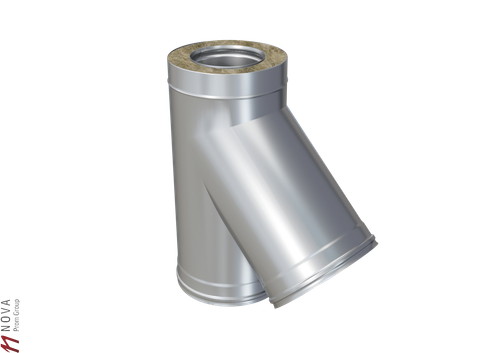 Тройник Феррум утепленный угол 135° нержавеющий (430/0,8мм)/оцинкованный, ф120/200, по воде