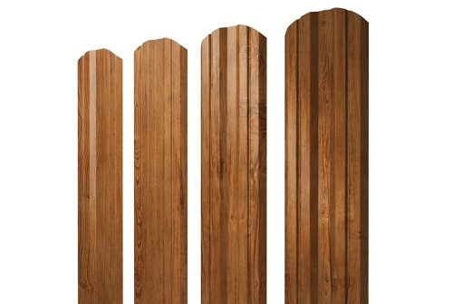 Штакетник Twin фигурный 0,45 Print-Double Elite Golden Wood